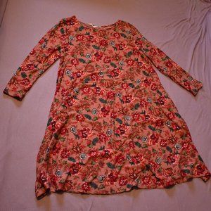 Honey & Lace Pink Floral Brea Swing Dress Size L NWT